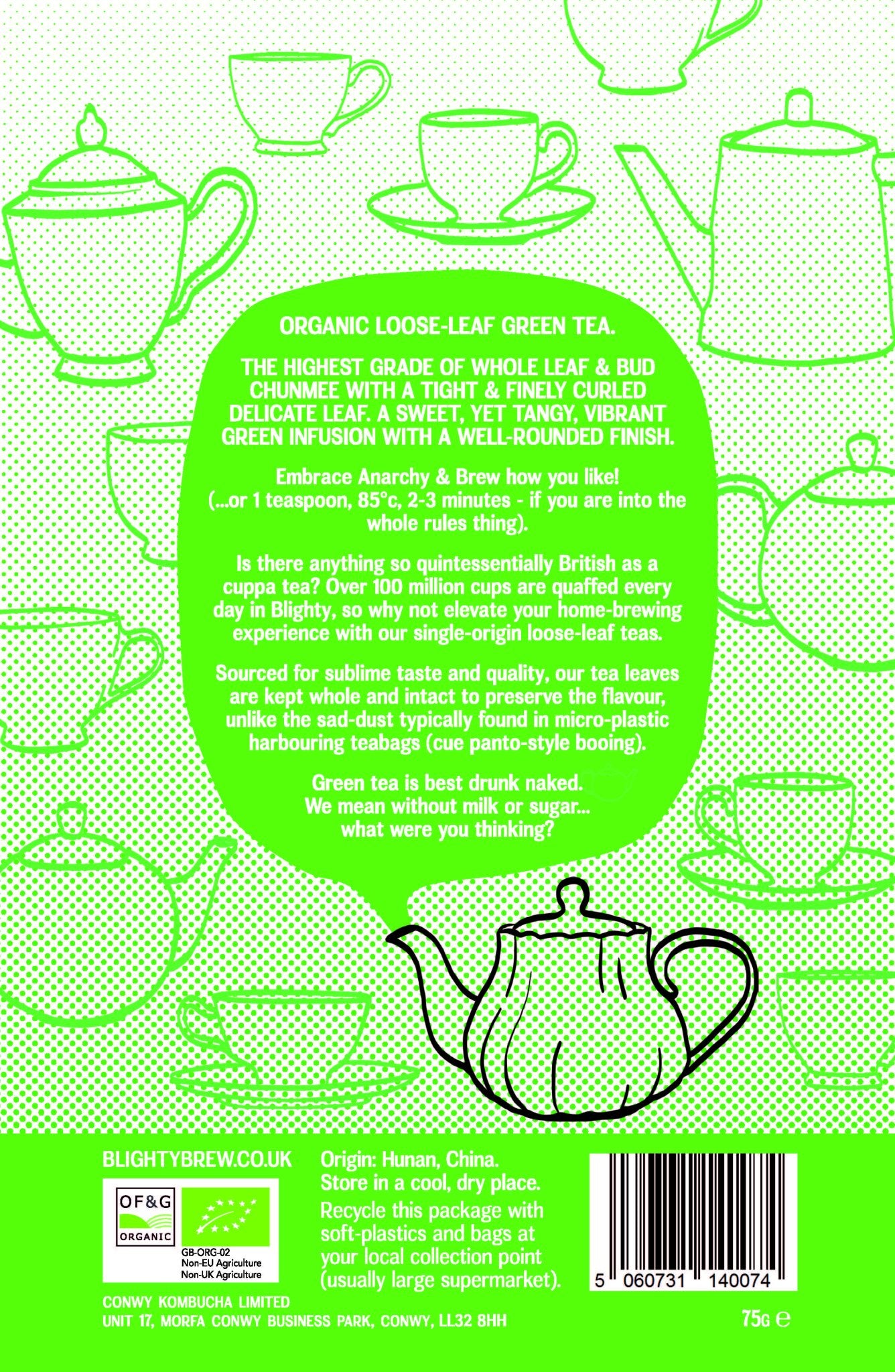 Organic Chunmee Loose Leaf Green Tea - Blighty Booch