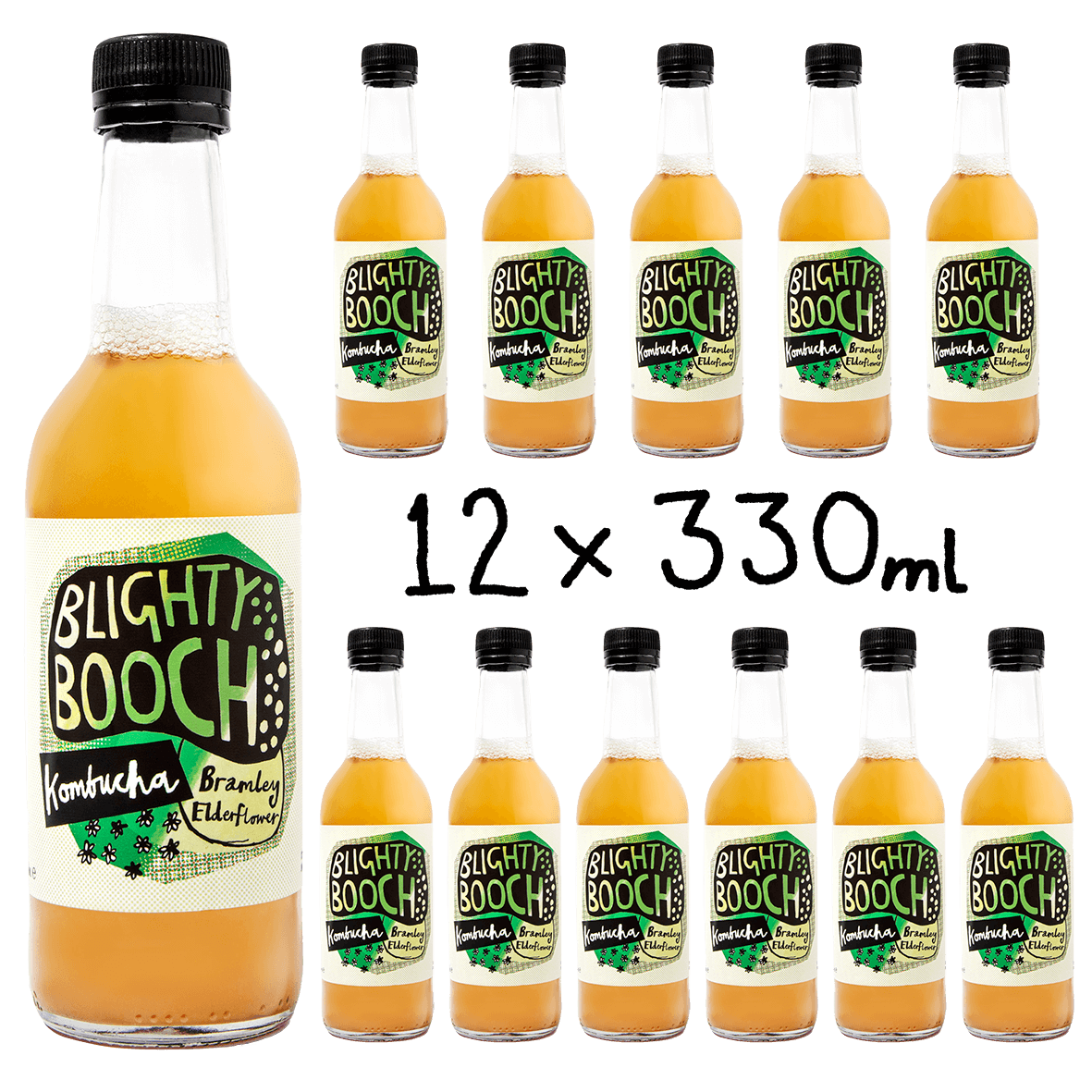 Blighty Booch Kombucha Bramley Elderflower